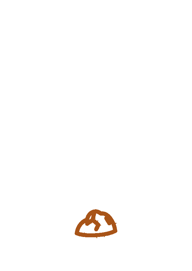 Rebus: a rock drawn at the very bottom